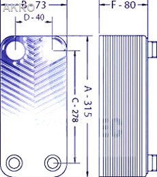 Płytowy wymiennik ciepła Ba-23-30 3/4 30PŁYT